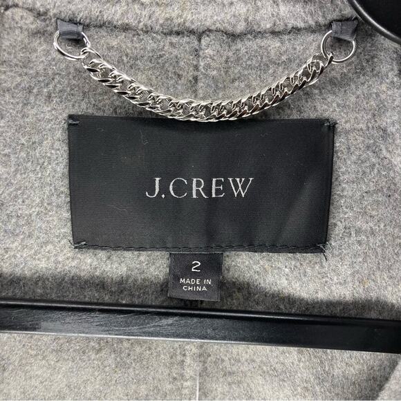 NWT J. CREW Leighton Blazer Jacket Double Faced Wool Charcoal Gray 2 - Picture 5 of 7